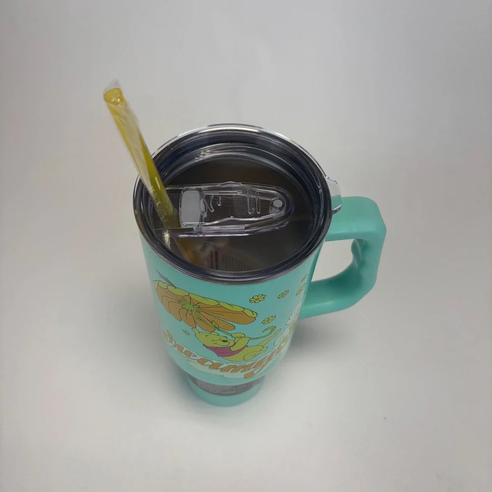 Silver Buffalo Disney Winnie‎ Pooh Tumbler 40oz Teal Dreamy Days Insulated New